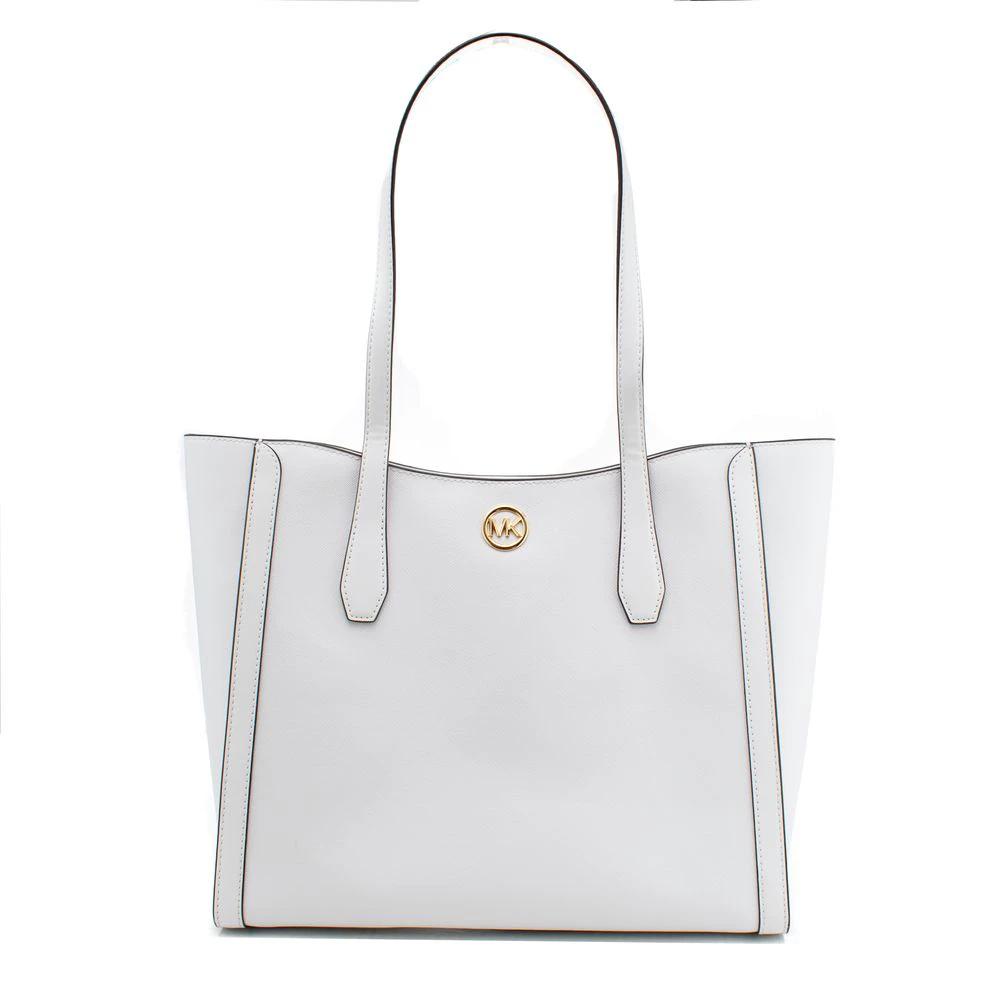 Michael Kors White Canvas Tote Bag by Michael Kors