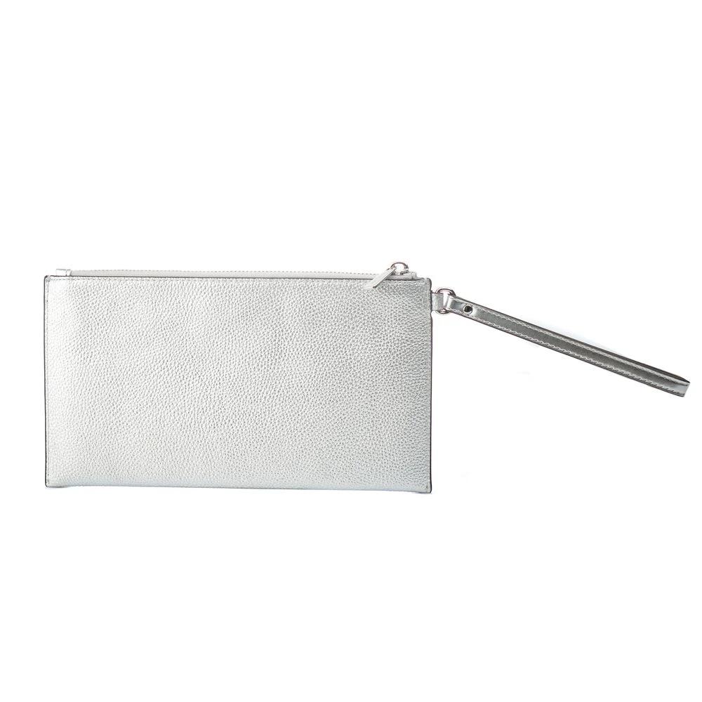 Michael Kors Gray Leather Clutch Bag by Michael Kors