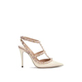 Valentino Garavani Beige Calfskin High Heel Pumps by Valentino Garavani