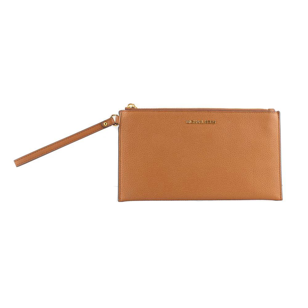 Michael Kors Brown Leather Clutch Bag by Michael Kors