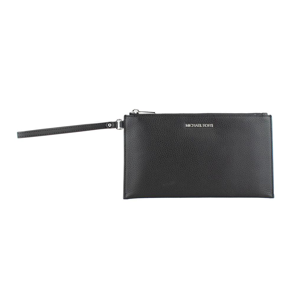 Michael Kors Black Leather Clutch Bag by Michael Kors