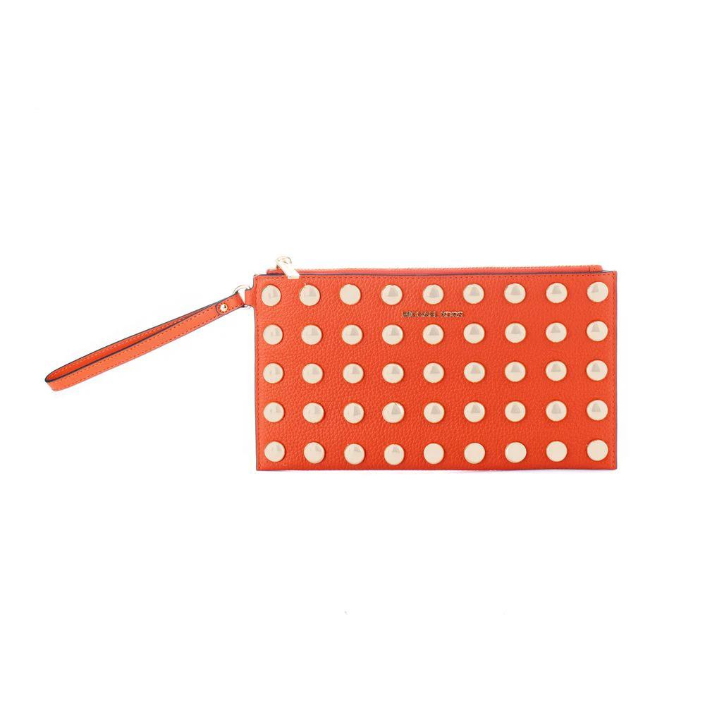 Michael Kors Orange Leather Clutch Bag by Michael Kors