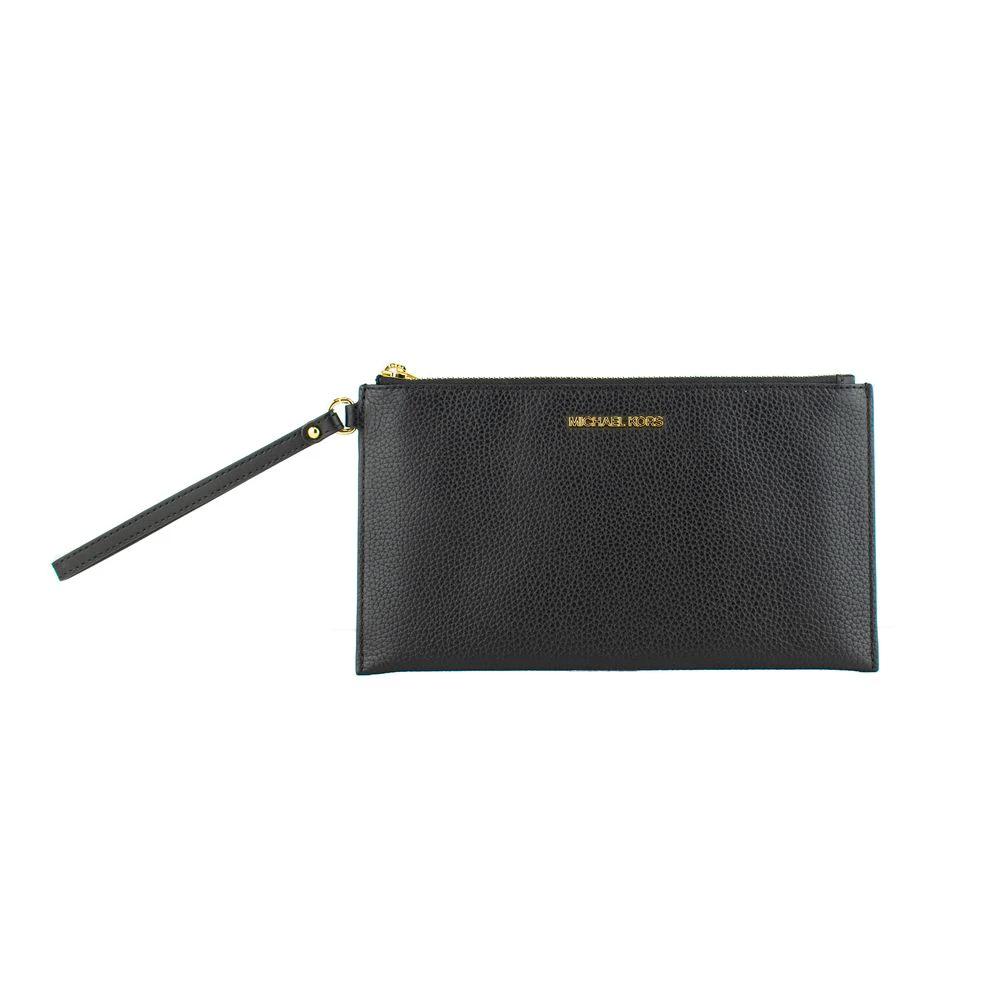 Michael Kors Black Leather Clutch Bag by Michael Kors