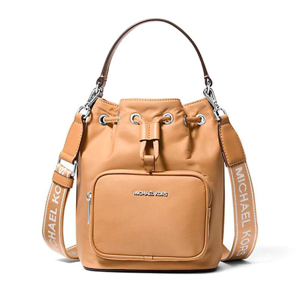 Michael Kors Brown Nylon Backet Bag by Michael Kors