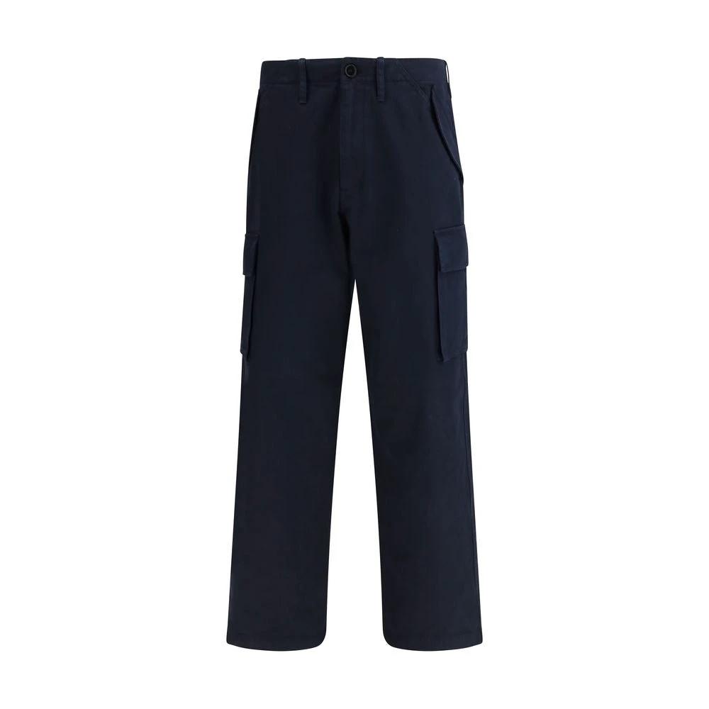 Burberry Blue Cotton Cargo Pants by Burberry