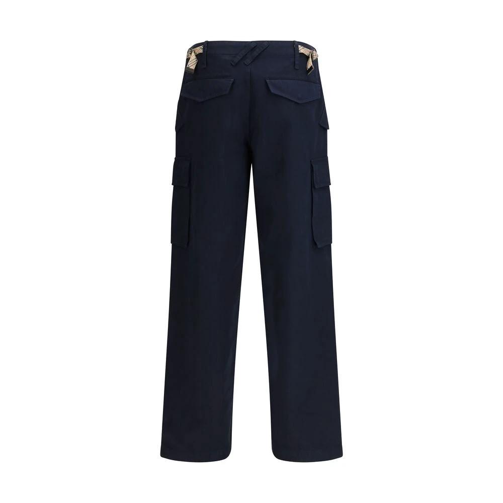Burberry Blue Cotton Cargo Pants by Burberry