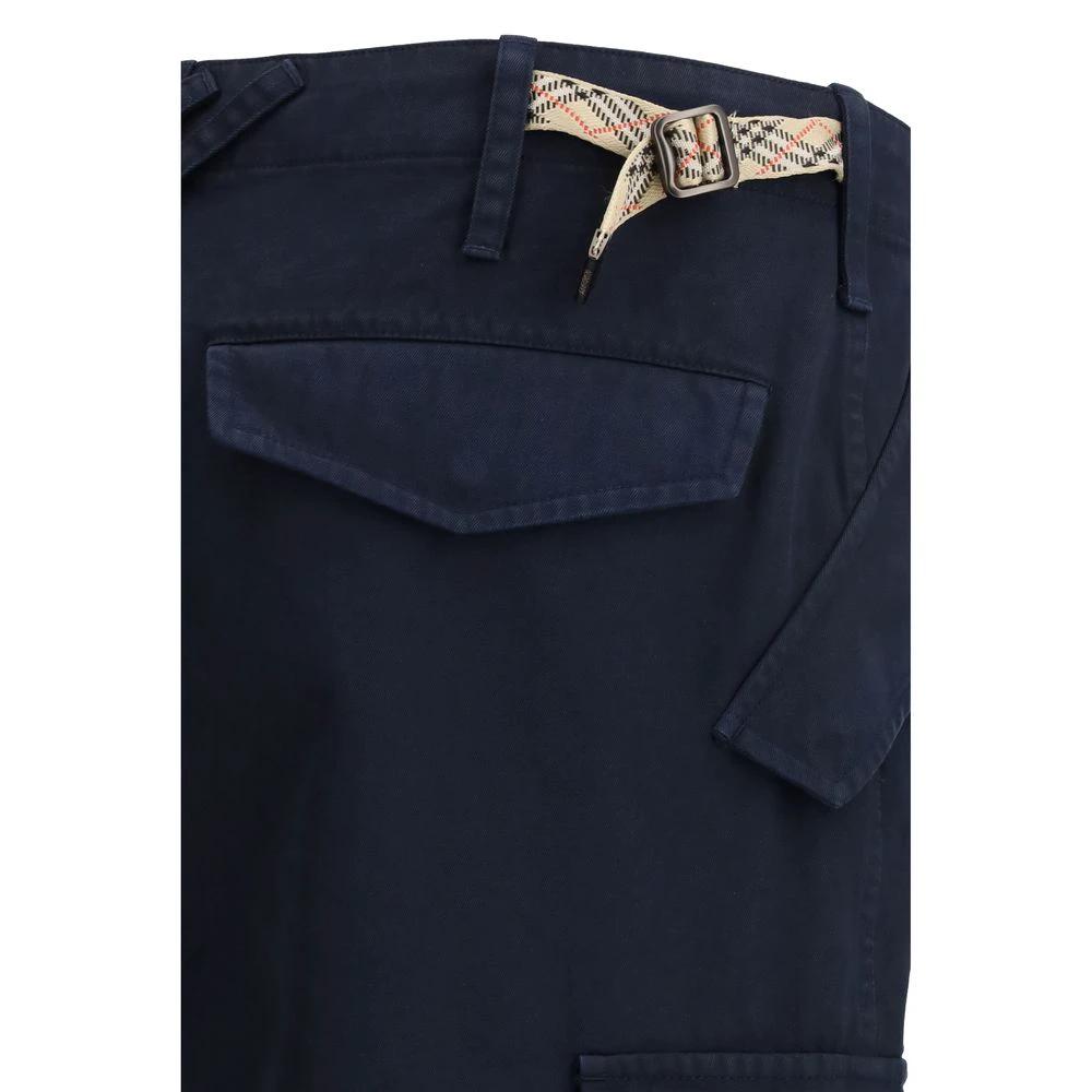 Burberry Blue Cotton Cargo Pants by Burberry