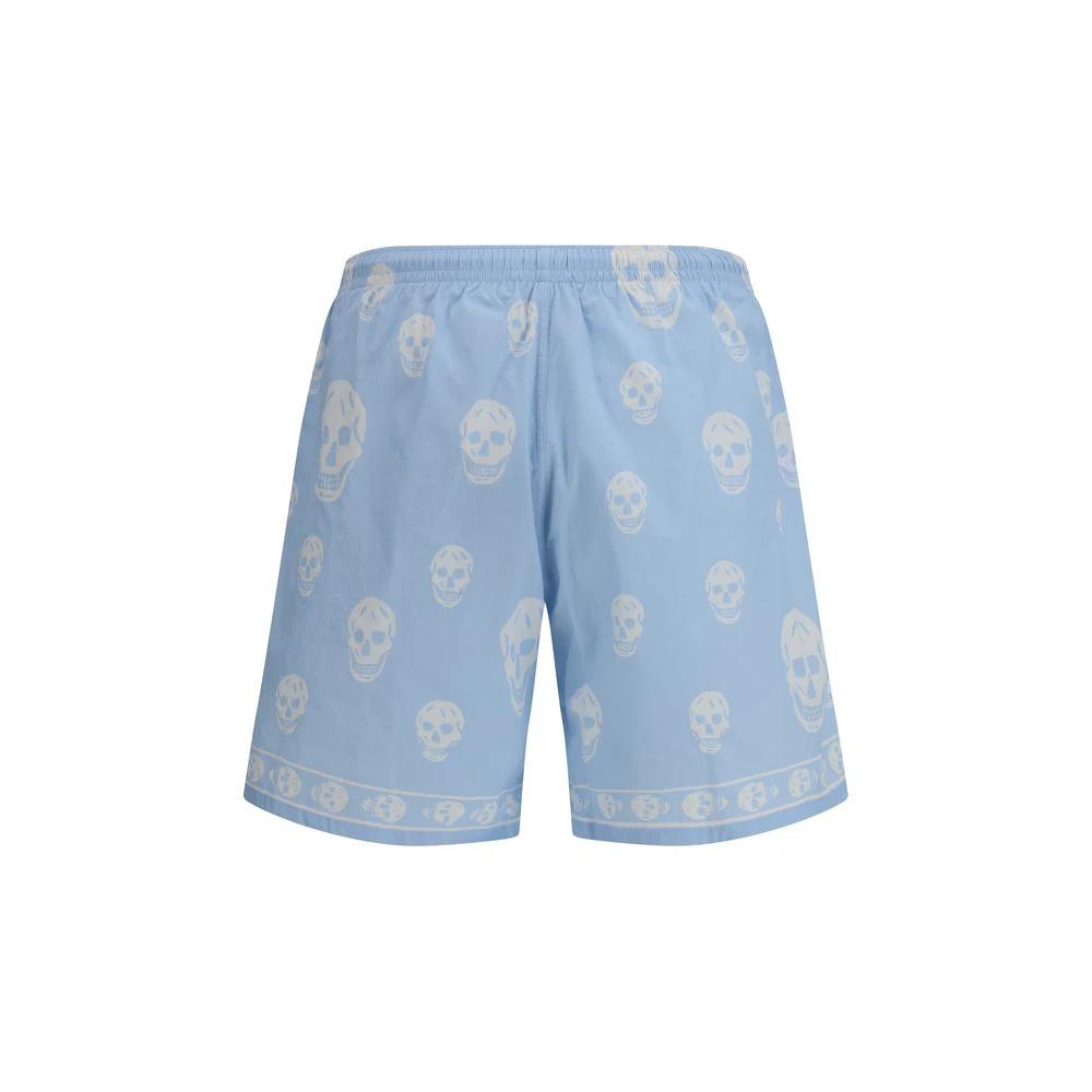 Alexander McQueen Blue Polyamide Bermuda Shorts by Alexander McQueen