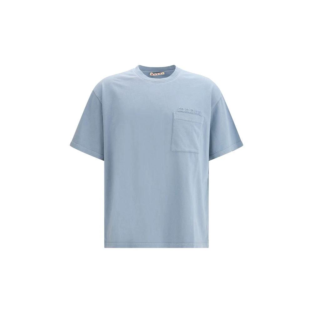 Marni Blue Cotton T-Shirt by Marni