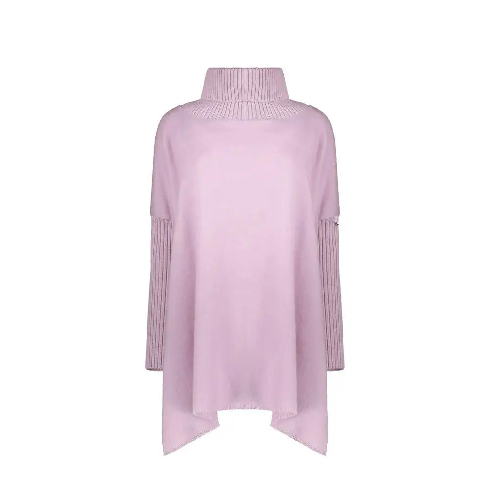 Poncho en Laine Vierge Violet Herno