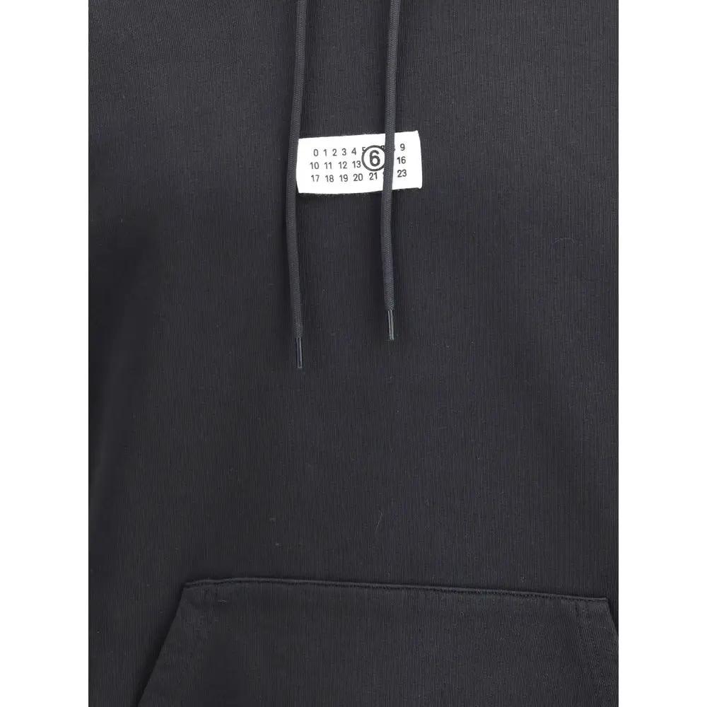 MM6 Black Cotton Sweatshirt