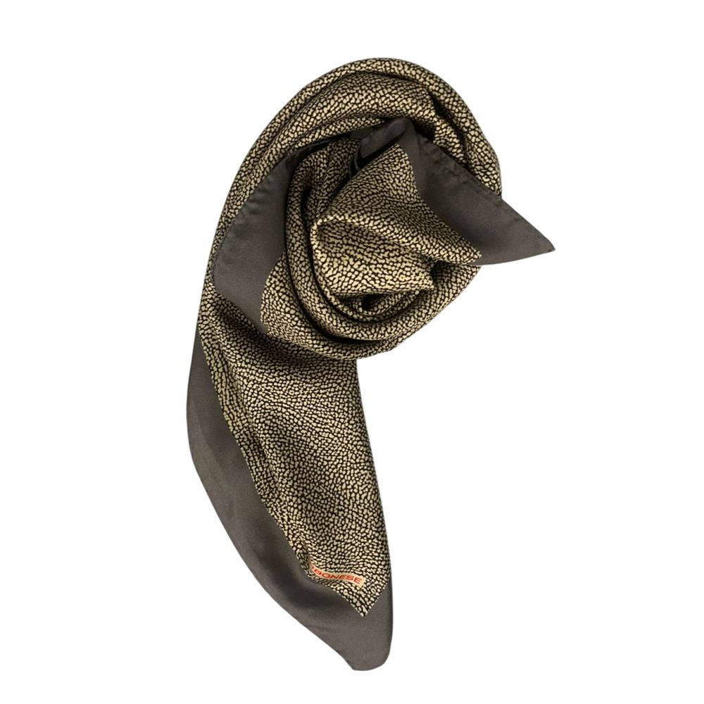 Borbonese Grey Silk Women Scarf