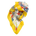 Écharpe en soie jaune bourbonienne pour femme