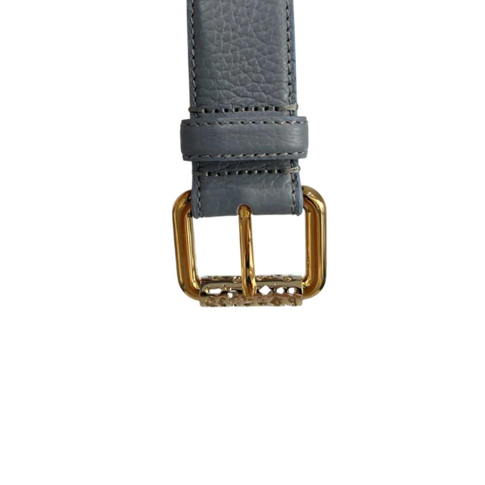 Borbonese Blue Leather Women Belt