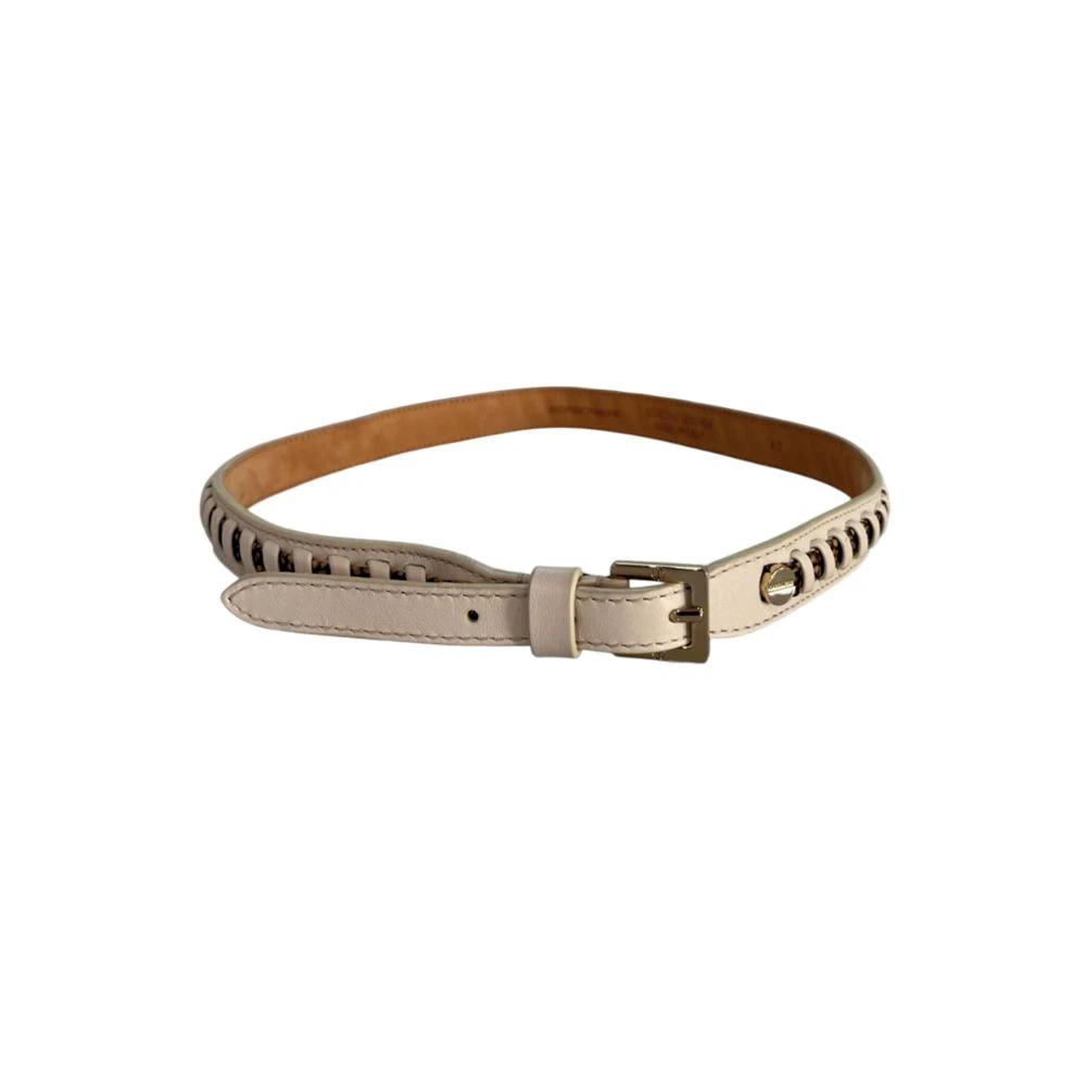 Ceinture pour femme en cuir blanc bourbonien