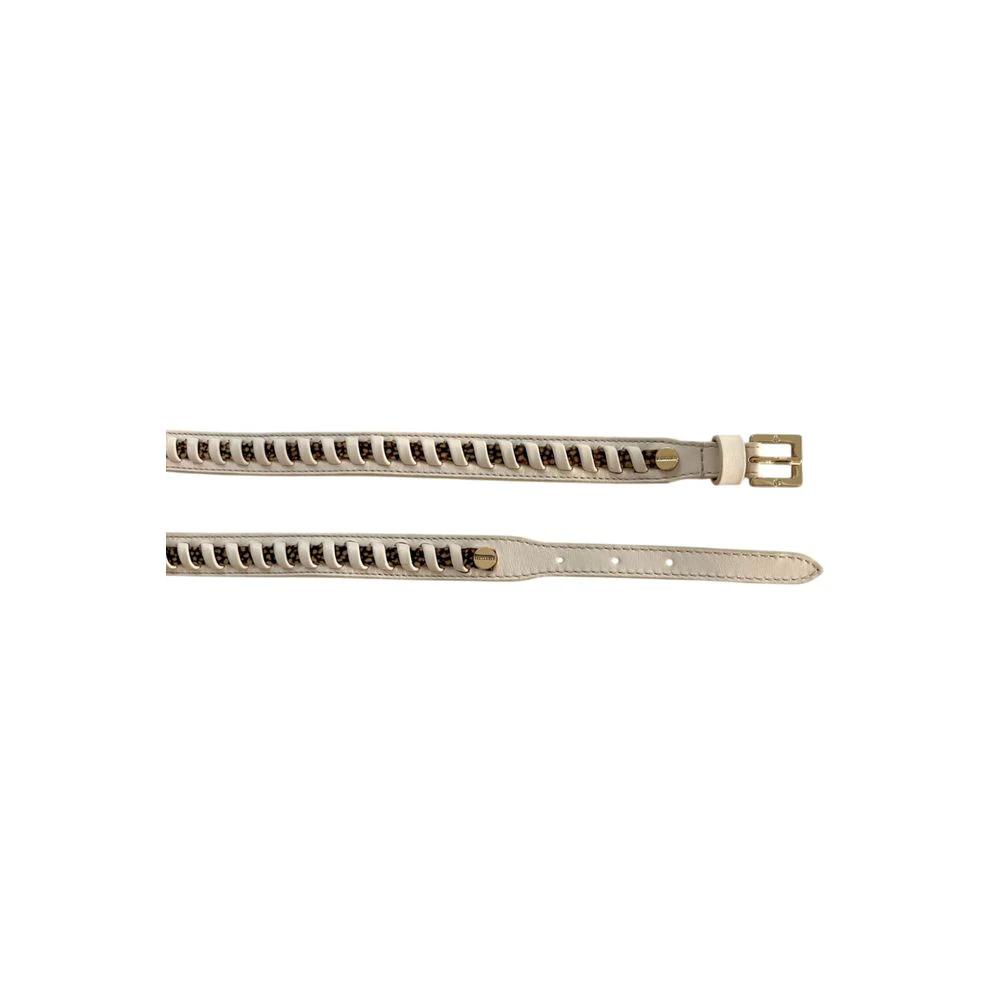 Borbonese White Leather Women's Belt