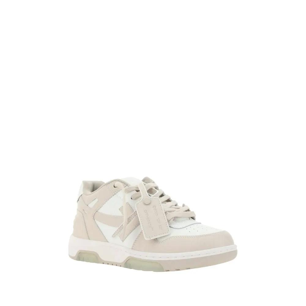 Baskets basses beiges en polyester Off-White