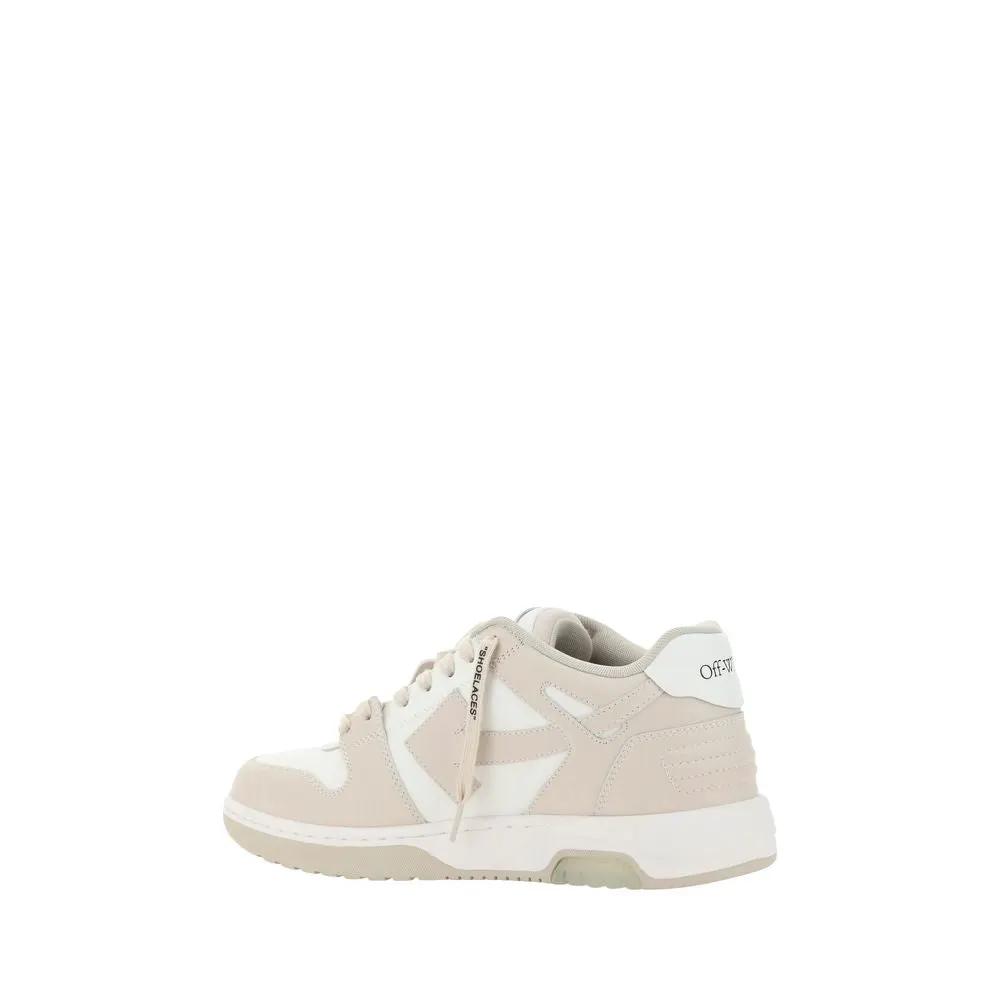 Baskets basses beiges en polyester Off-White