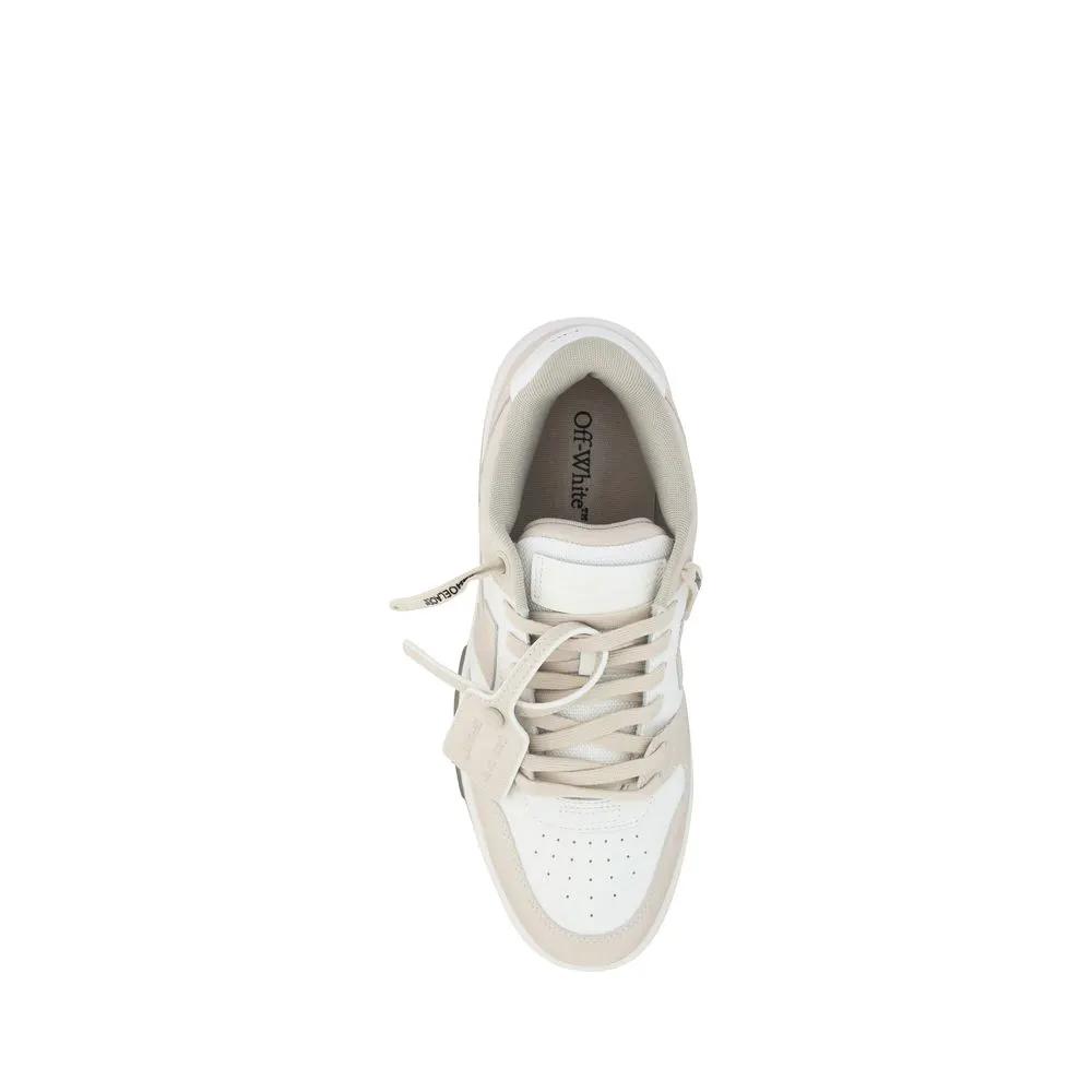 Baskets basses beiges en polyester Off-White