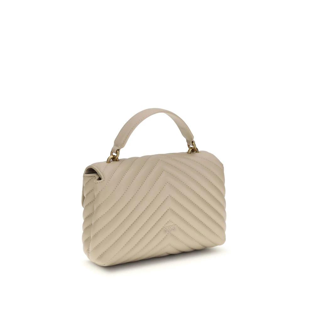 PINKO Beige Calf Leather Bos Taurus Handbag by PINKO