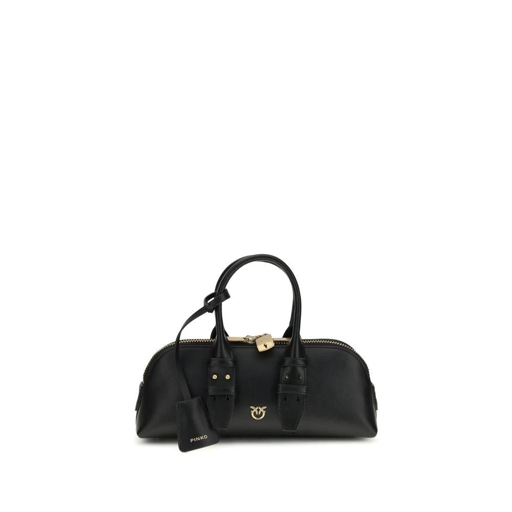 PINKO Black Calf Leather Bos Taurus Handbag by PINKO
