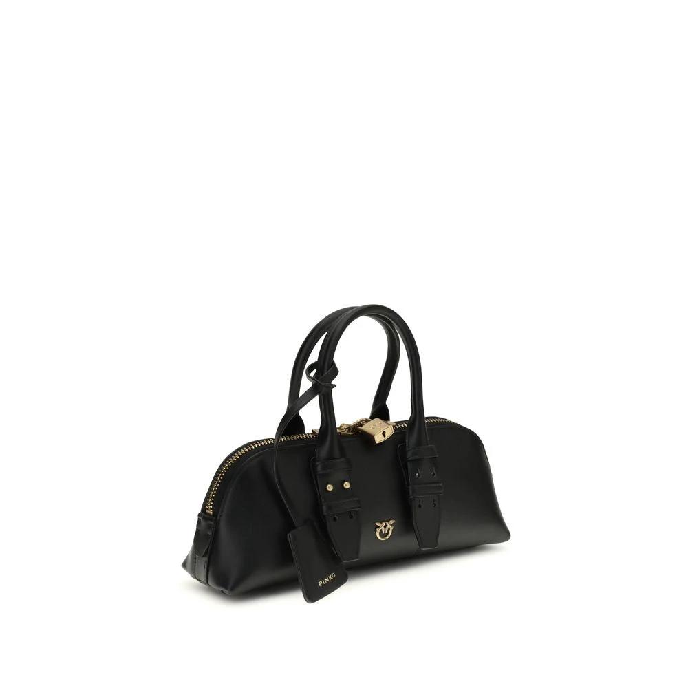 PINKO Black Calf Leather Bos Taurus Handbag by PINKO