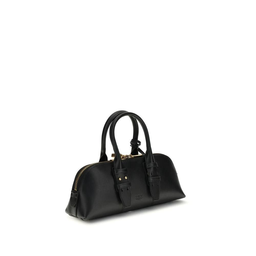 PINKO Black Calf Leather Bos Taurus Handbag by PINKO