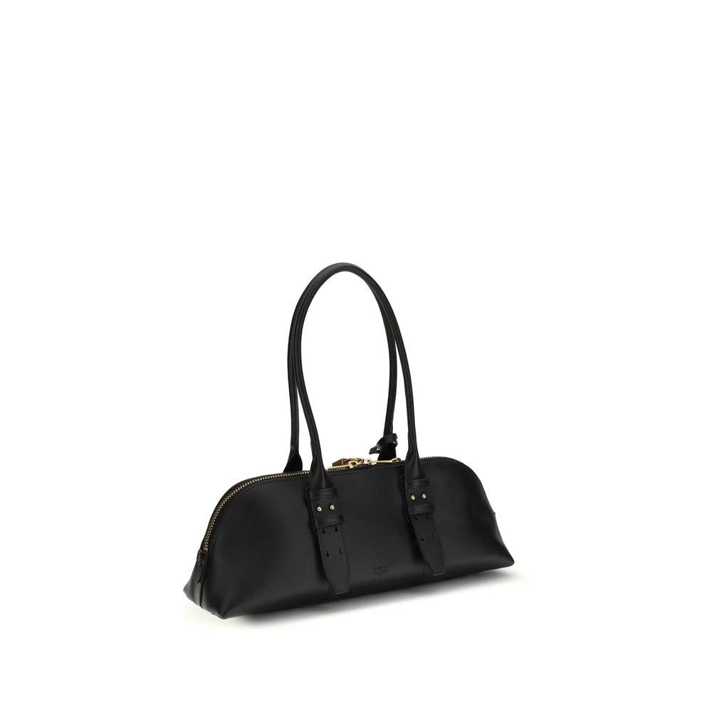 PINKO Black Calf Leather Bos Taurus Shoulder Bag by PINKO