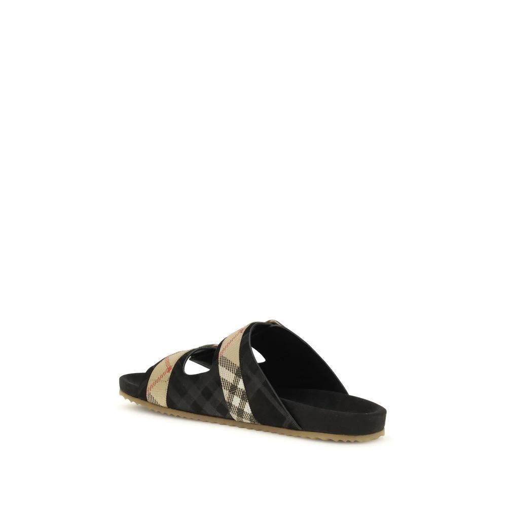 Burberry Multicolor Calf Leather Bos Taurus Flat Sandals by Burberry