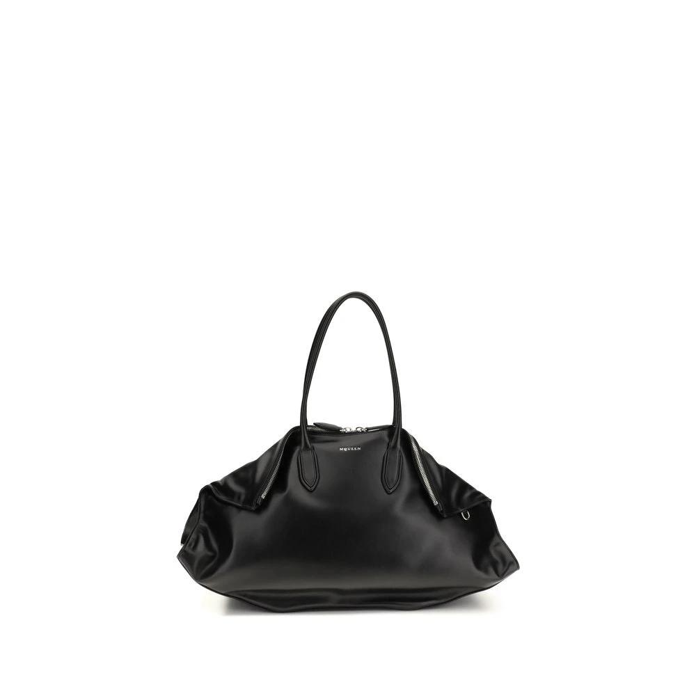 Alexander McQueen Black Calf Leather Bos Taurus Shoulder Bag by Alexander McQueen