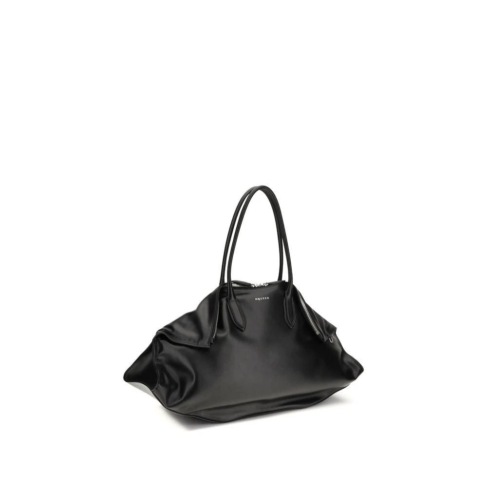 Alexander McQueen Black Calf Leather Bos Taurus Shoulder Bag by Alexander McQueen