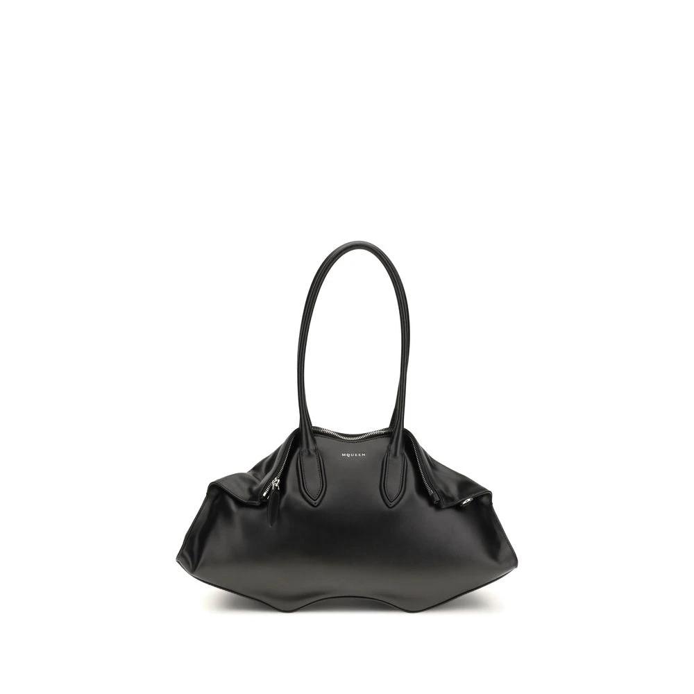 Alexander McQueen Black Calf Leather Bos Taurus Shoulder Bag by Alexander McQueen