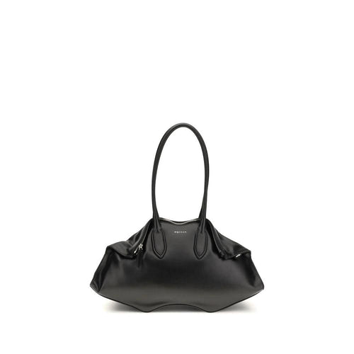 Alexander McQueen Black Calf Leather Bos Taurus Shoulder Bag by Alexander McQueen
