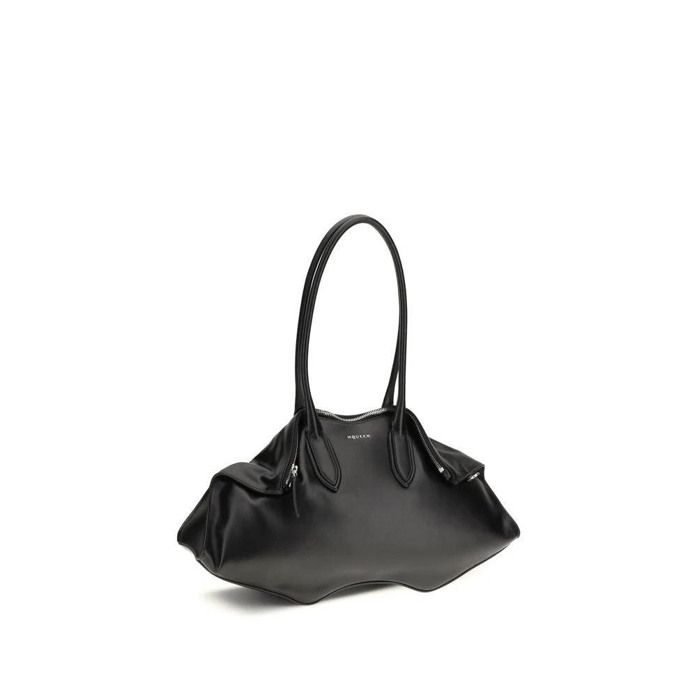 Alexander McQueen Black Calf Leather Bos Taurus Shoulder Bag by Alexander McQueen