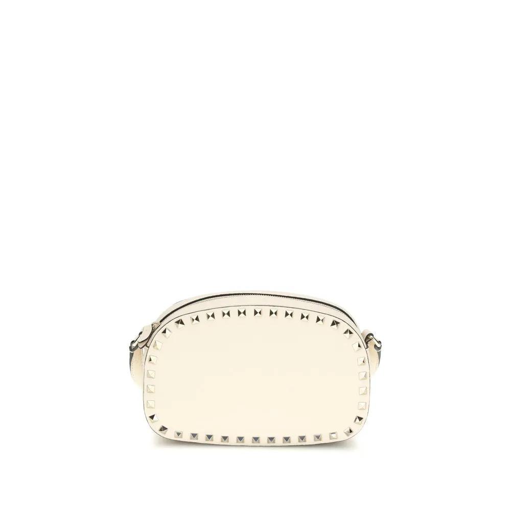 Valentino Garavani Beige Calf Leather Bos Taurus Shoulder Bag
