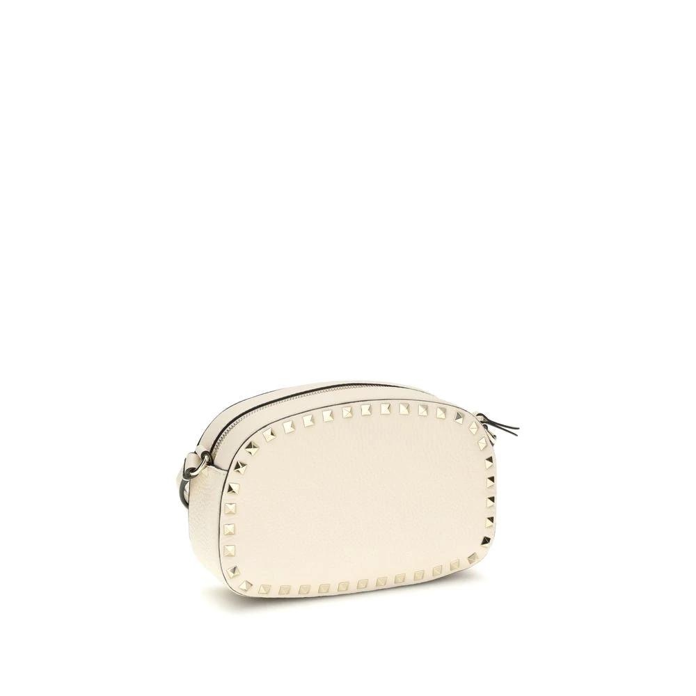 Valentino Garavani Beige Calf Leather Bos Taurus Shoulder Bag by Valentino Garavani
