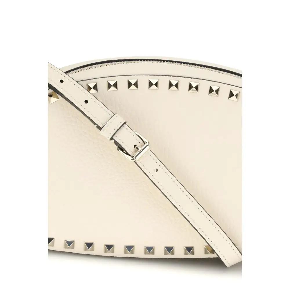 Valentino Garavani Beige Calf Leather Bos Taurus Shoulder Bag