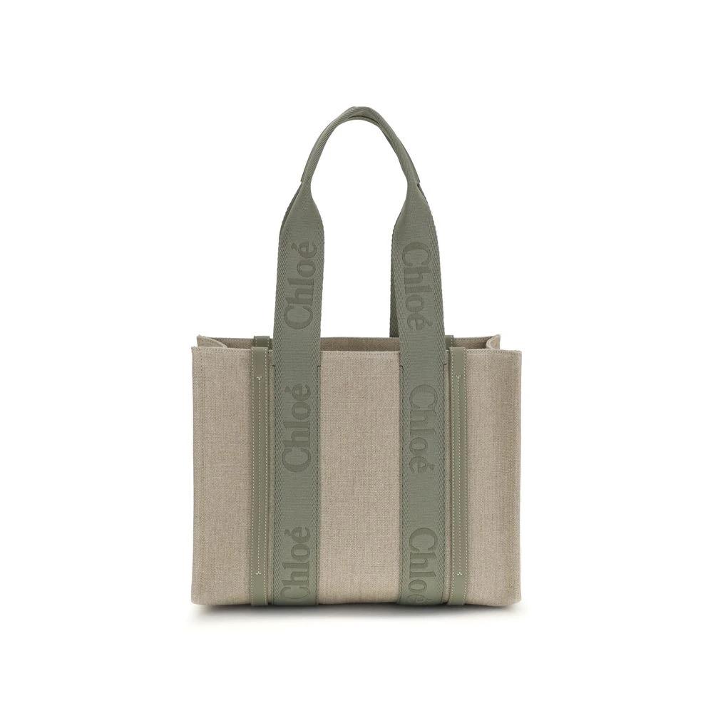 Chloé Beige Linen Shoulder Bag by Chloé