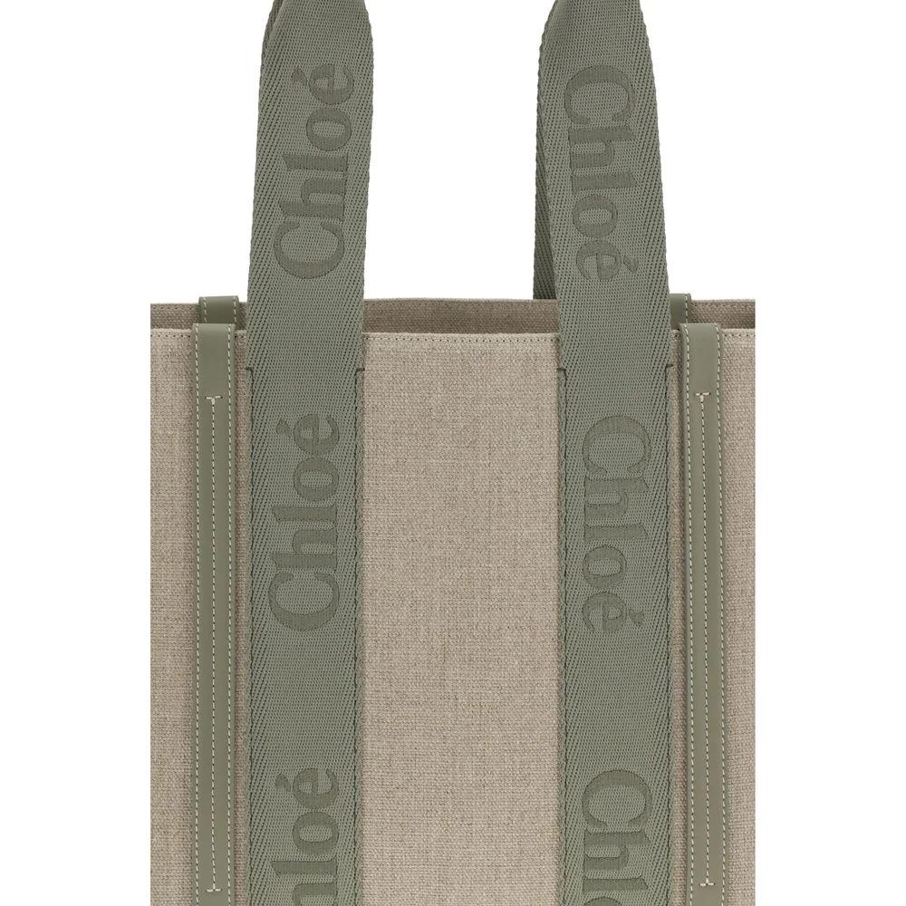Chloé Beige Linen Shoulder Bag by Chloé