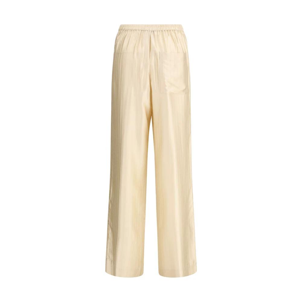 Loulou De Saison Beige Viscose Casual Pants by Loulou De Saison