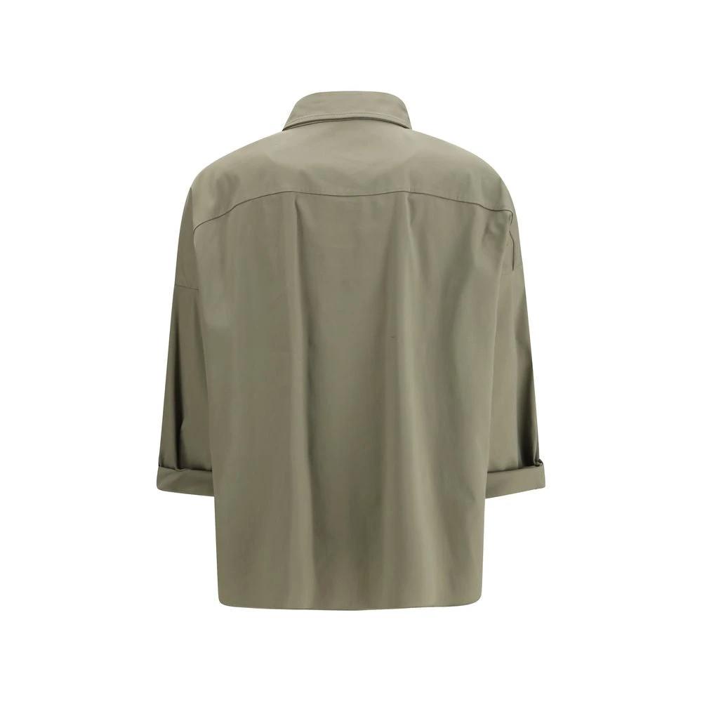 Brunello Cucinelli Bicolor Cotton Dress Shirt by Brunello Cucinelli