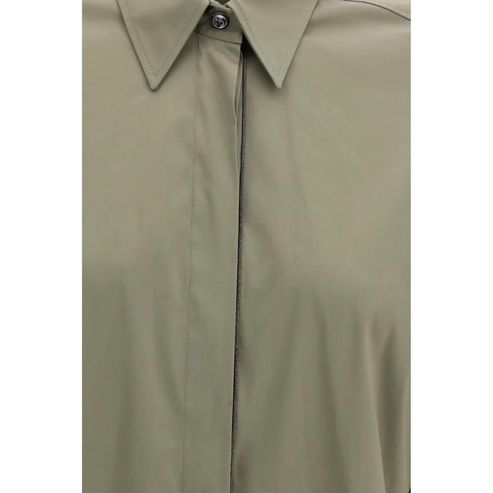 Brunello Cucinelli Bicolor Cotton Dress Shirt by Brunello Cucinelli