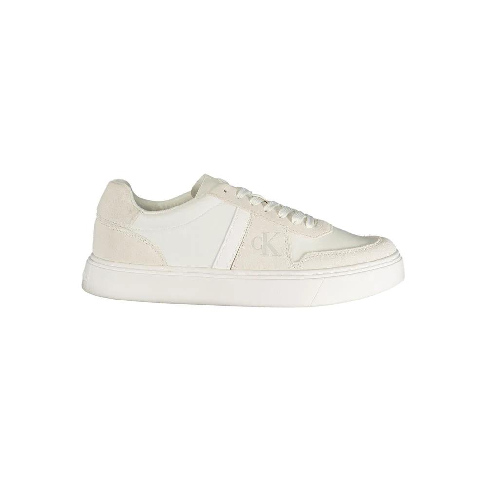 Baskets Calvin Klein blanches en polyester pour homme
