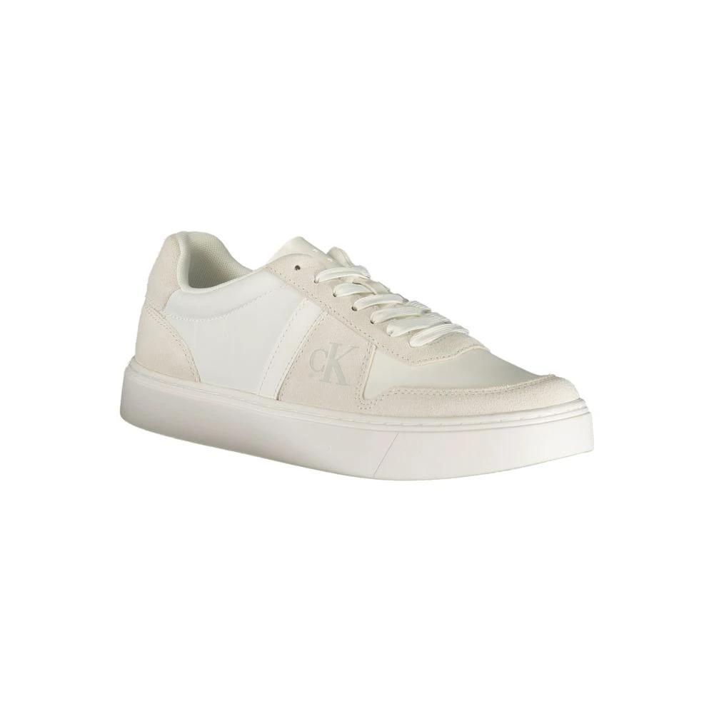 Baskets Calvin Klein blanches en polyester pour homme