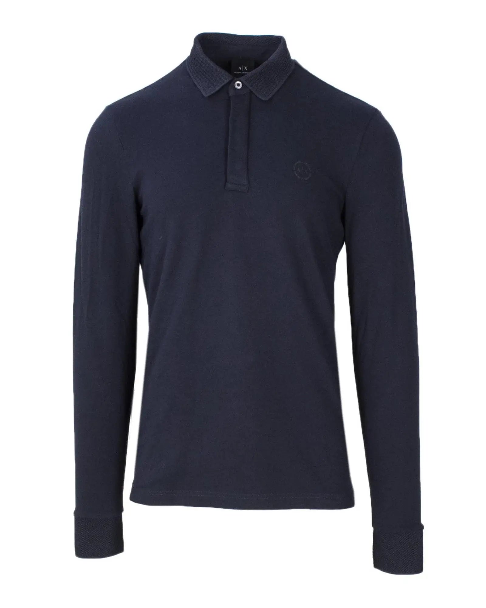 Polo bleu en coton Armani Exchange