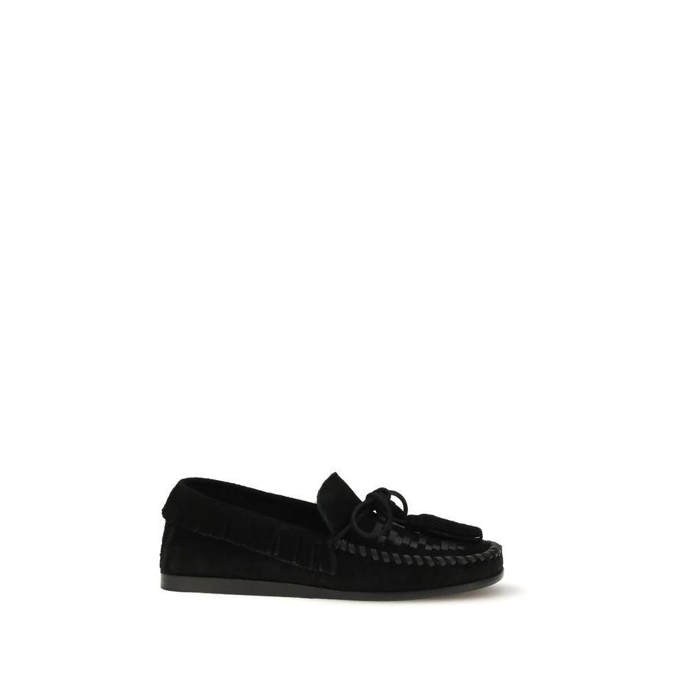 Isabel Marant Black Calf Leather Bos Taurus Slip-On Loafers by Isabel Marant
