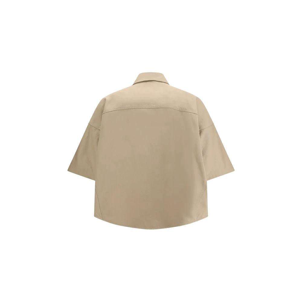 Brunello Cucinelli Beige Cotton Shortsleeve Shirt by Brunello Cucinelli
