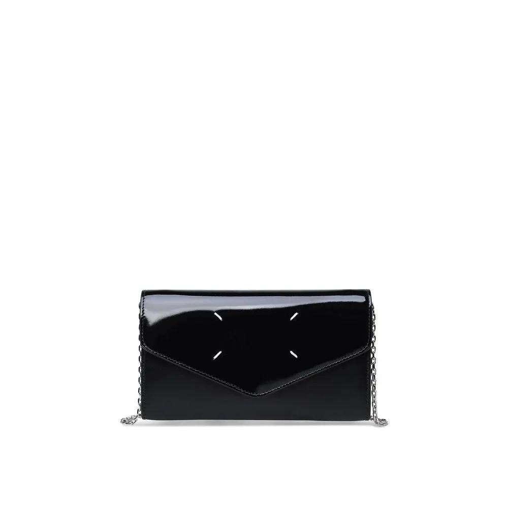 Portefeuille Maison Margiela en cuir de veau noir