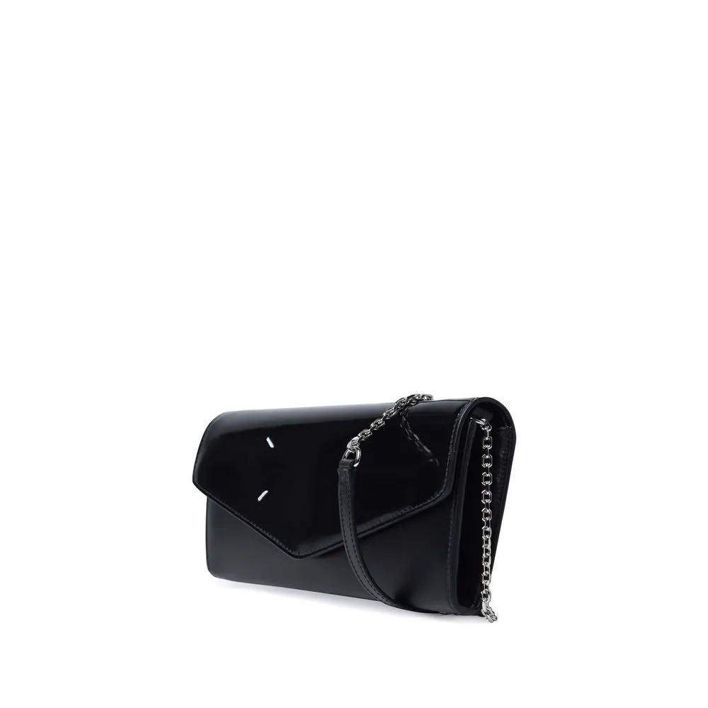 Portefeuille Maison Margiela en cuir de veau noir