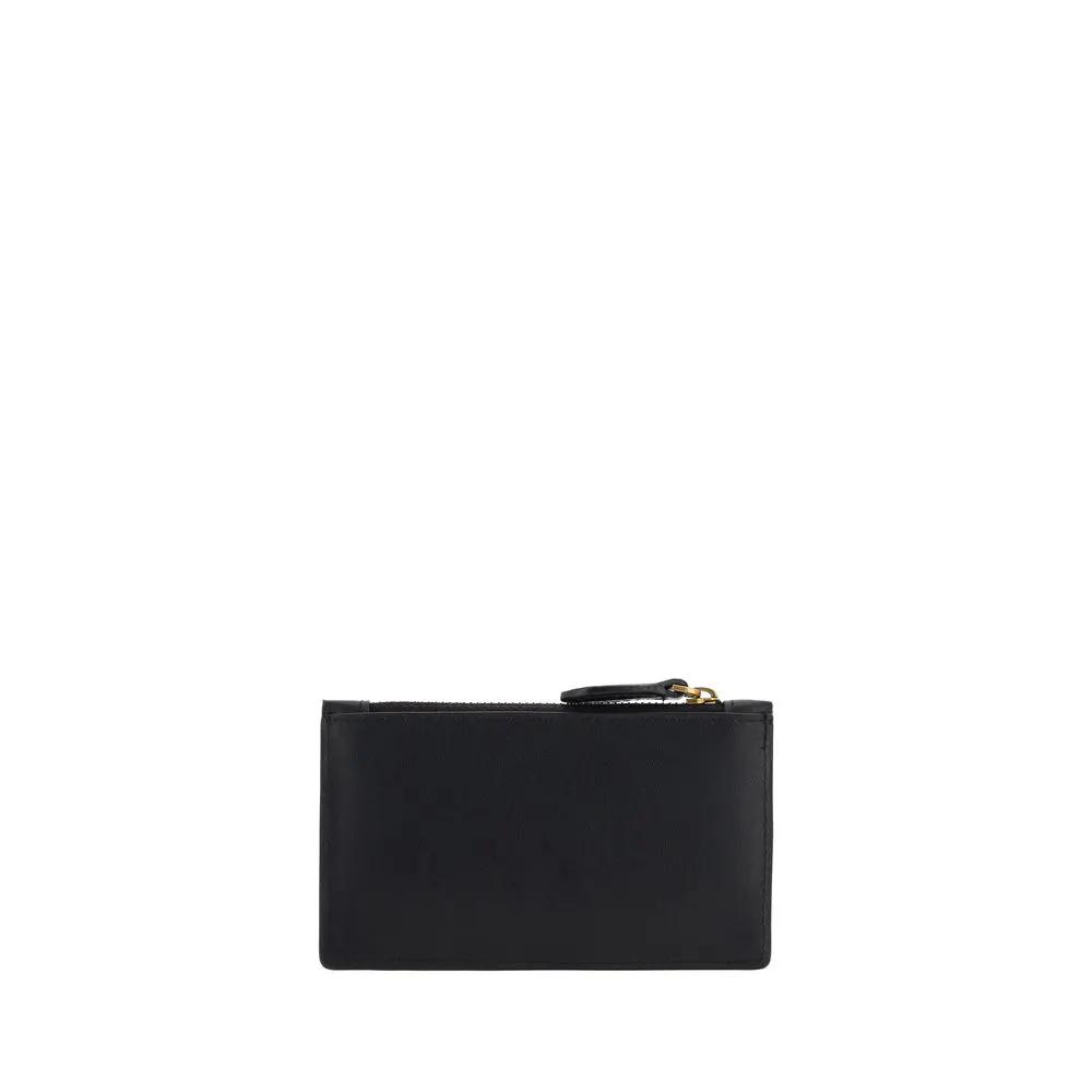 Portefeuille PINKO Bos Taurus en cuir de veau noir
